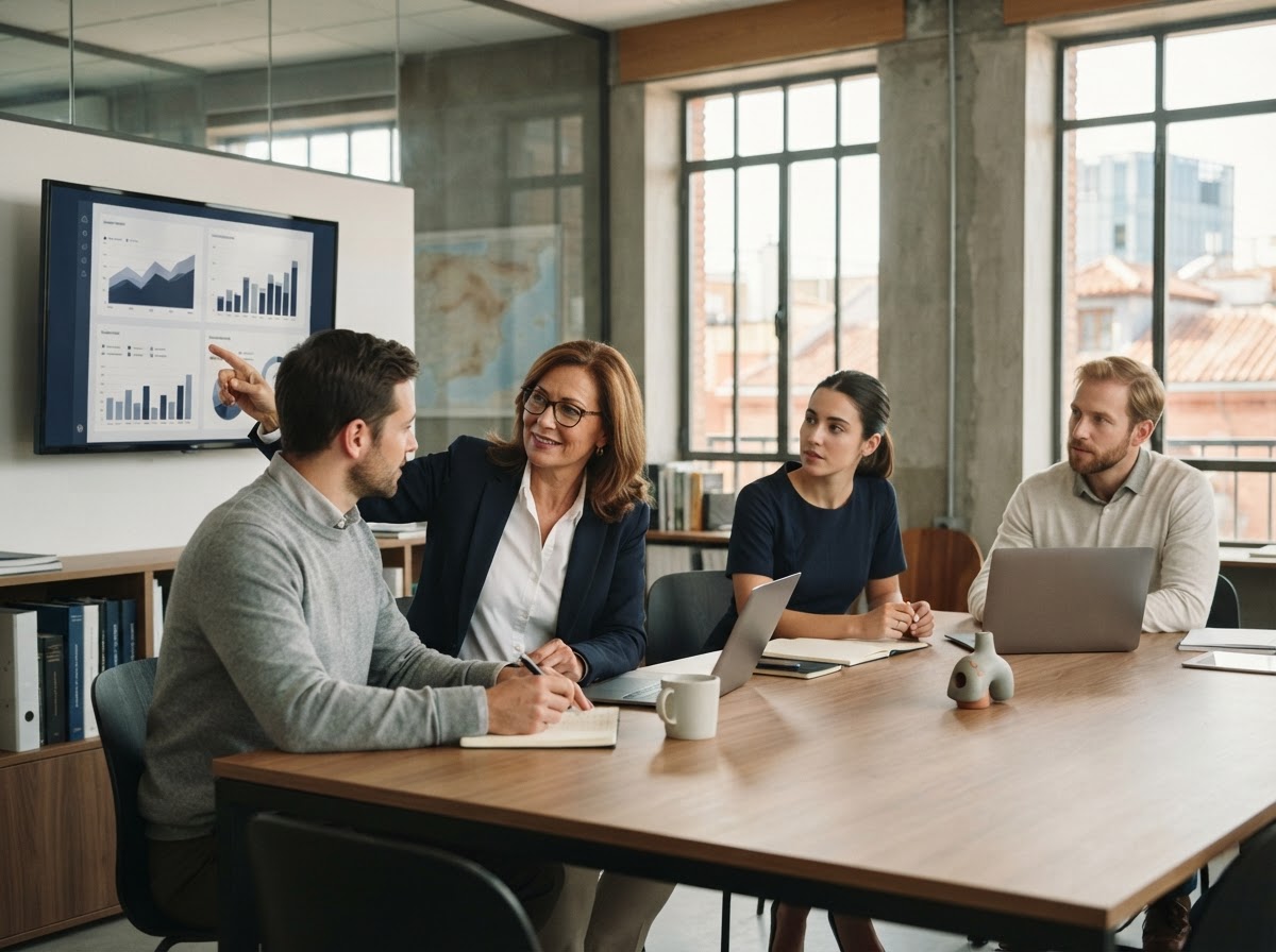 Sólida Avalumbre: equipo analizando paneles de datos de inversión